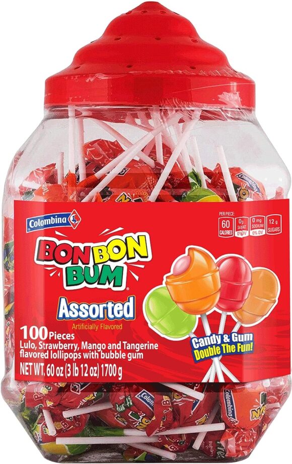 Colombina Bon Bon Bum Assorted Lollipops